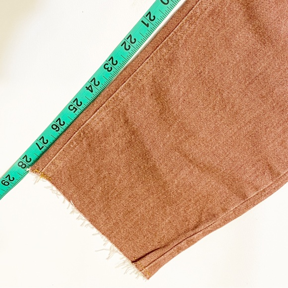 NWT Pilcro for Anthropologie The Vintage Straight Leg Jean-Washed Brown Rust 27 - Picture 15 of 16
